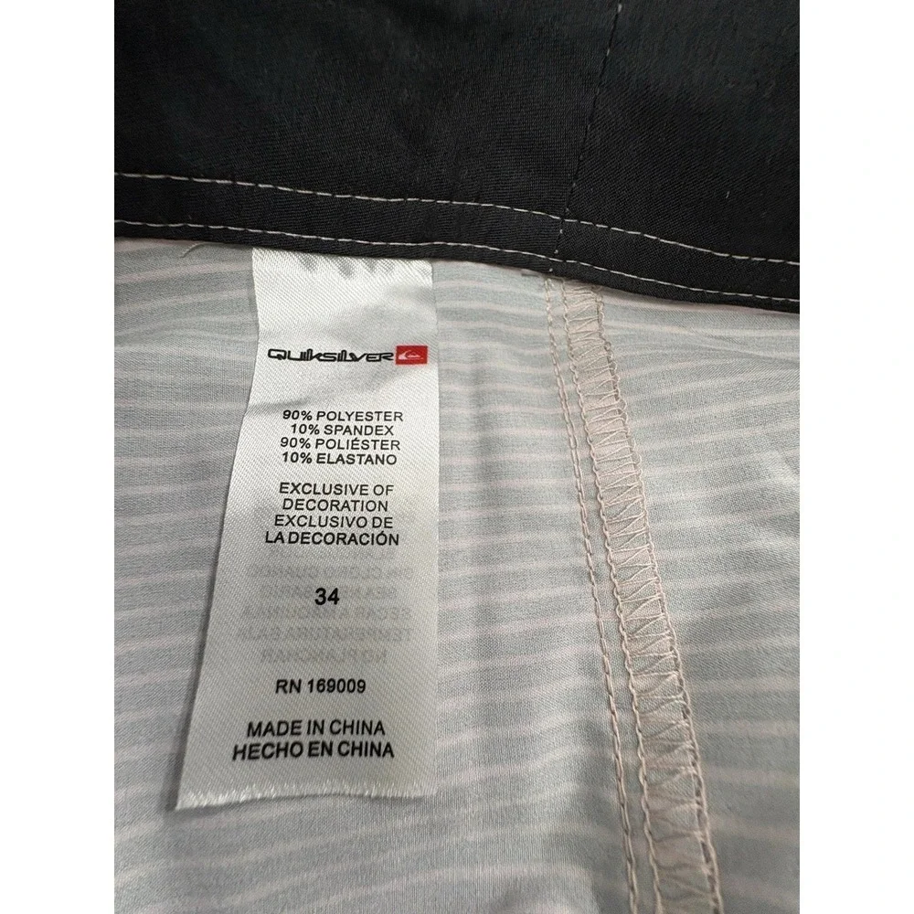 NWT Quiksilver Board Shorts Mens Sz 34 Striped Muted Multi-Color